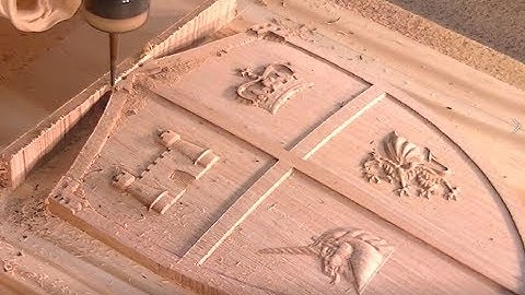 CNC routers that can make 💰1,500 per day custom carving a 3D coat of arms