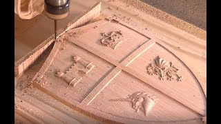 CNC routers that can make 💰1,500 per day custom carving a 3D coat of arms