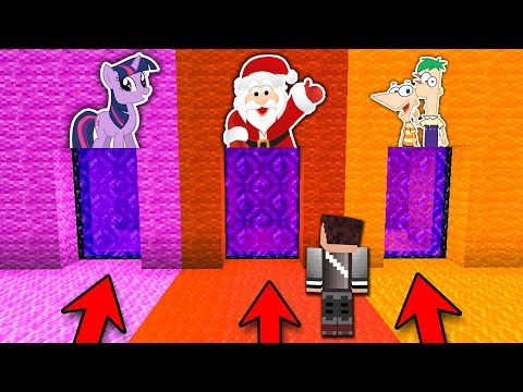 NIE WYBIERZ ZŁEGO PORTALU W MINECRAFT! (FINEASZ I FERB, ŚWIĘTY MIKOŁAJ, MY LITTLE PONY)