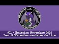 Les différentes manières de lire - S01 E01 - Mangeons Donjons Bouquinons