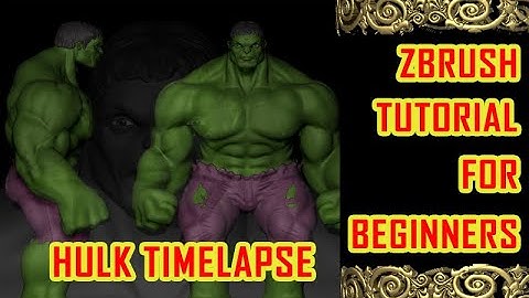 hulk timelapse | zbrush tutorial beginner hindi|zbrush timelapse tutorial|zbrush sculpting character