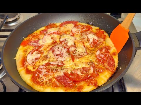 ПИЦЦА на сковороде Без замеса теста! За 5 минут работы. Быстрый и Вкусный Завтрак!