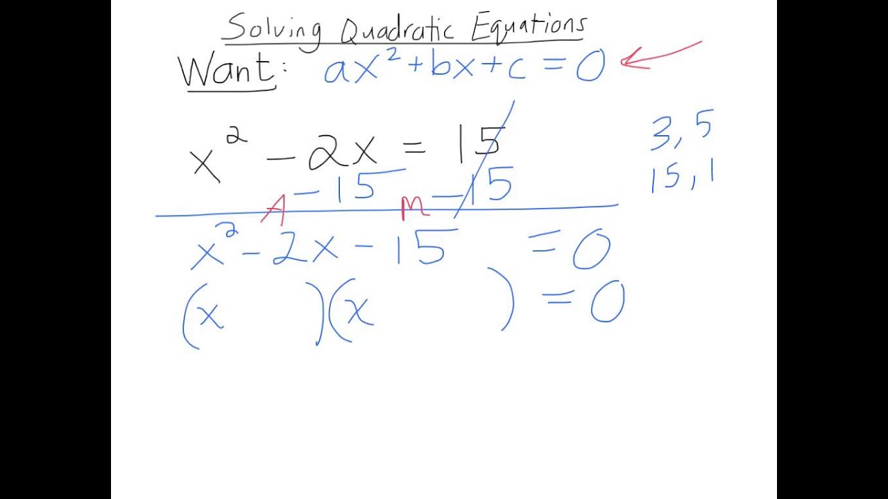 Solving Quadratic Equations - YouTube