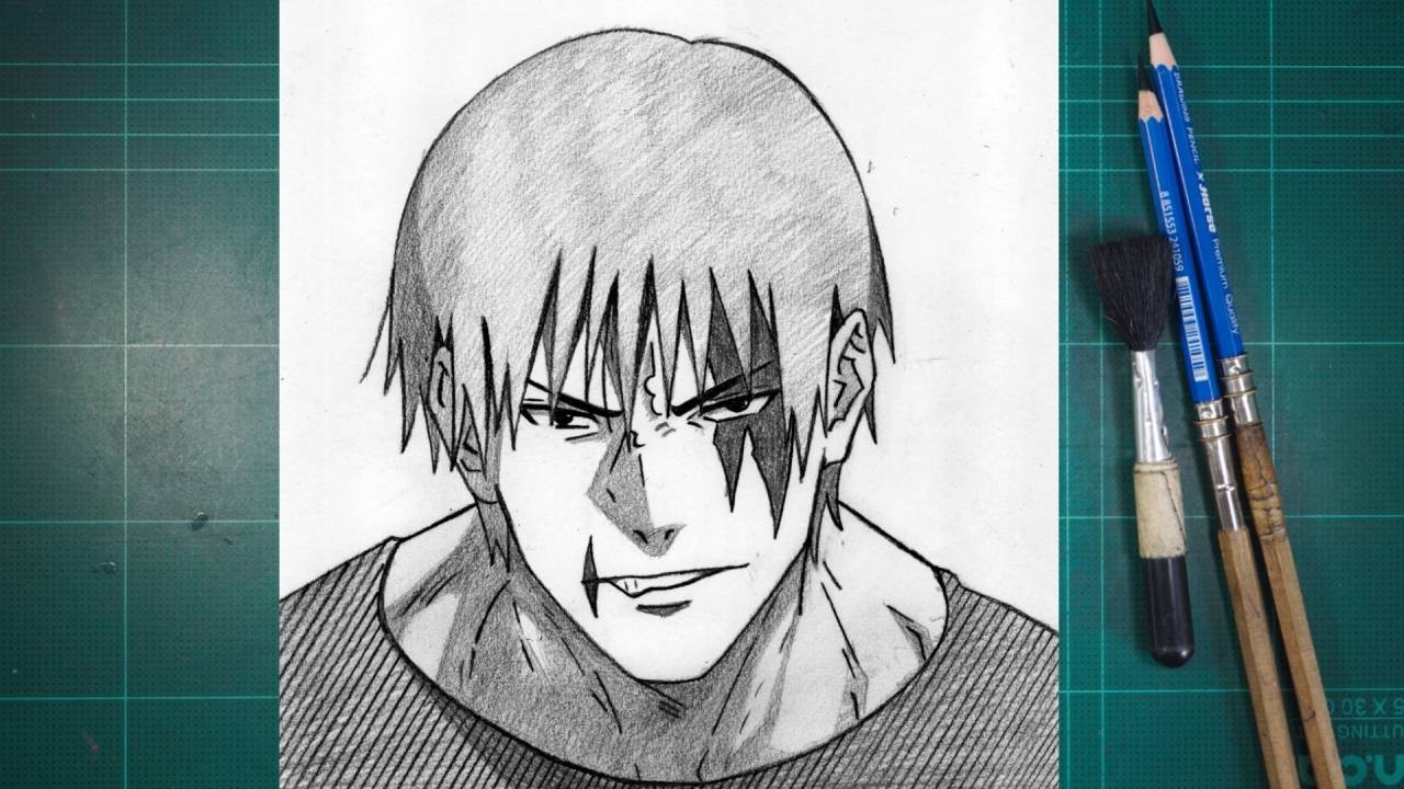 Toji Drawing Easy | Step by Step Jujutsu Kaisen Tutorial for Beginners || Anime Drawing JJK