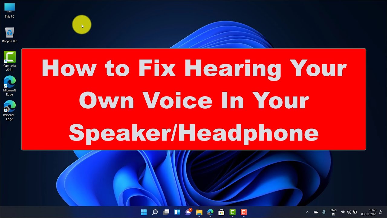 How To Fix Hearing Your Own Voice In Your Speaker /Headphone On Windows