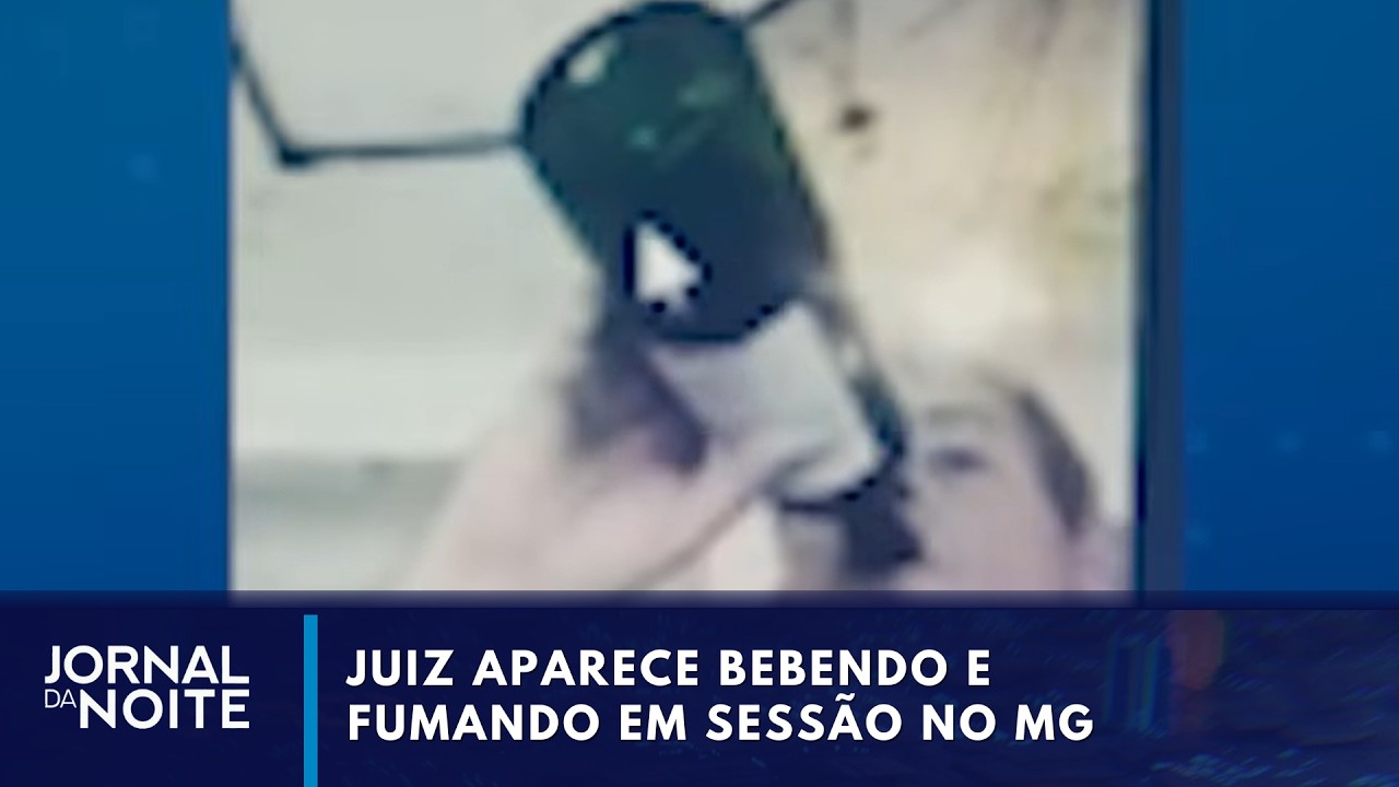 Juiz aparece bebendo e fumando em sessão | Jornal da Noite