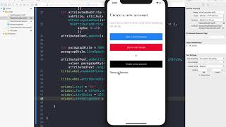 Swift 5 & Firebase 5 - Welcome Scene - Customize terms of service label. - Ep 5 Build Tinder + Chat