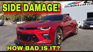 NEW CHEVY CAMARO SS GET IN A CRASH REPLACING NEW DOOR SKIN