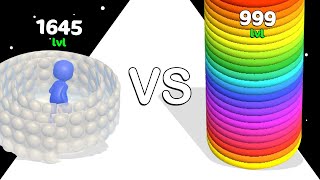 Bubble Wrap Run VS Slinky Hop: ASMR Gameplay ❌ No Ads, Max Level!