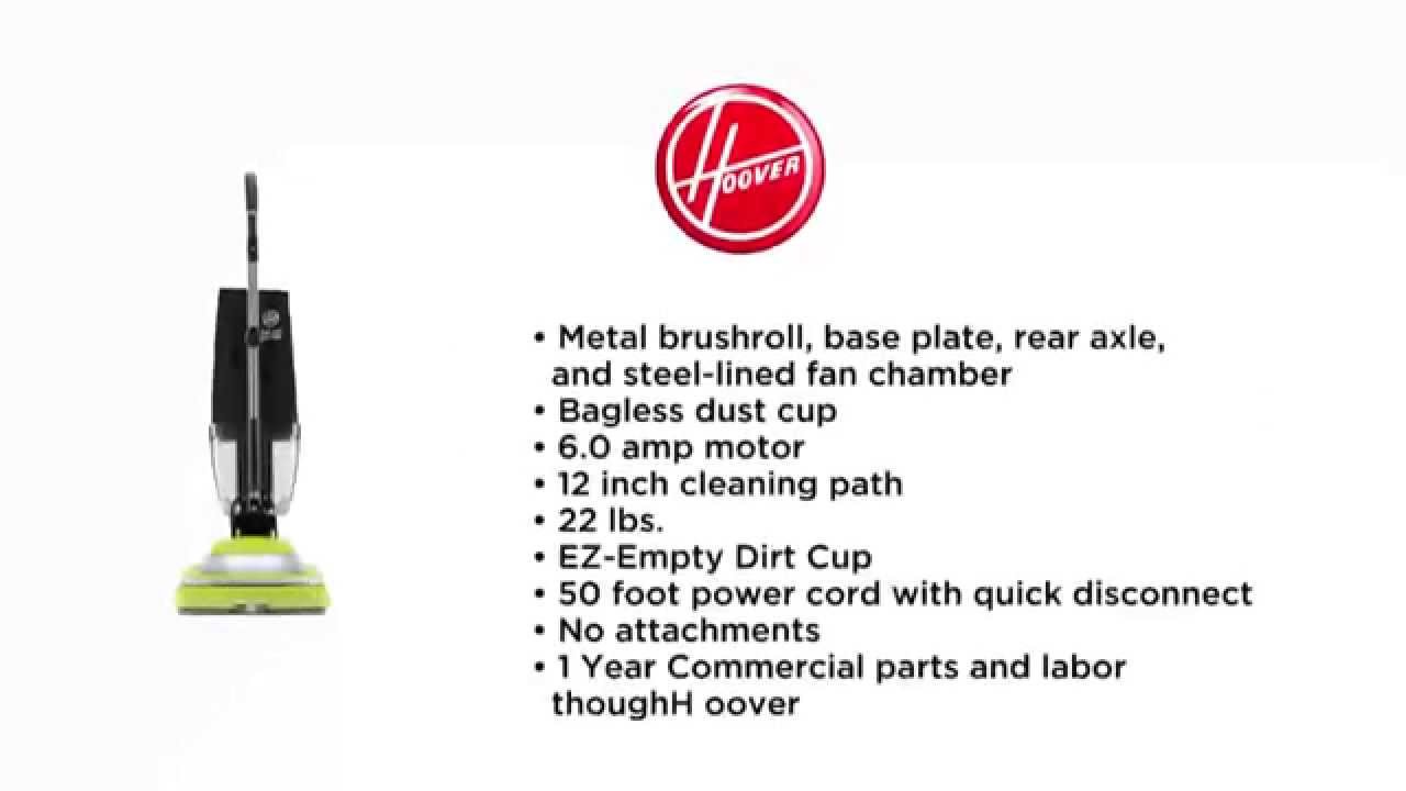 Hoover EH50500 Heavy Duty Commercial Upright Vacuum with Dirt Cup YouTube