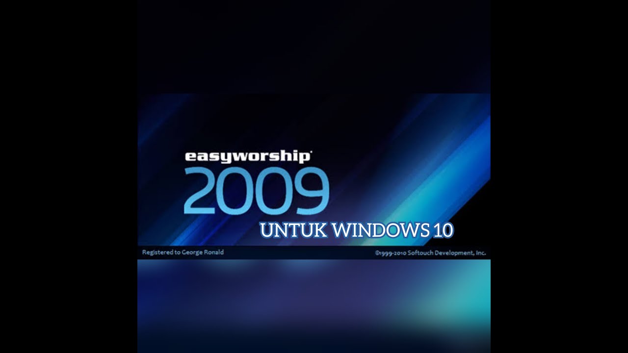 Instal easyworship 2009 untuk laptop windows 10 youtube