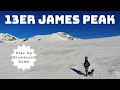 Colorado 13ers james peak winter hike  snowboard guide