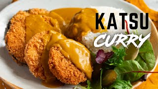 Vegan Katsu Curry - A delicious Japanese curry with sweet potato & aubergine