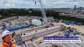 HS2 Birmingham Delta Junction: First Single-track Viaduct Assembled Ready To Cross M42 🏗️- June 2026