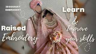 Embroidery art| WEDDING HOOP ART | easy step by step embroidery tutorial