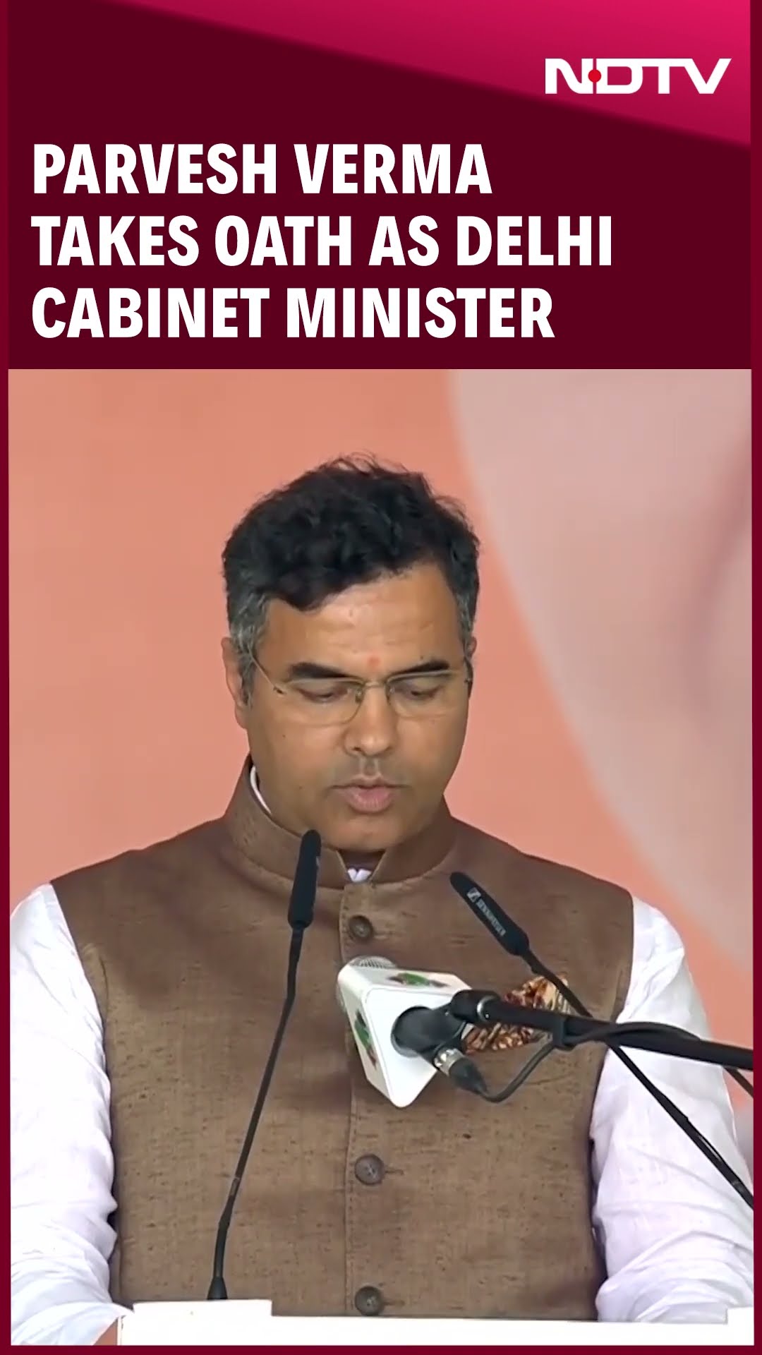 Delhi CM Oath Ceremony | Parvesh Verma Takes Oath As Delhi Cabinet Minister