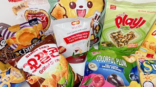 ASMR UNBOX SNACK BẮP SỮA, BÔNG LAN GẤU