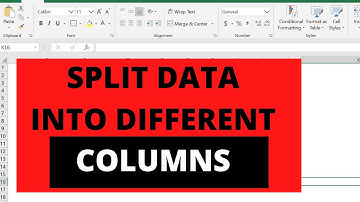 Split data into different columns in excel !