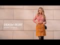 EASY DENIM SKIRT TUTORIAL! - THISISKACHI DIY