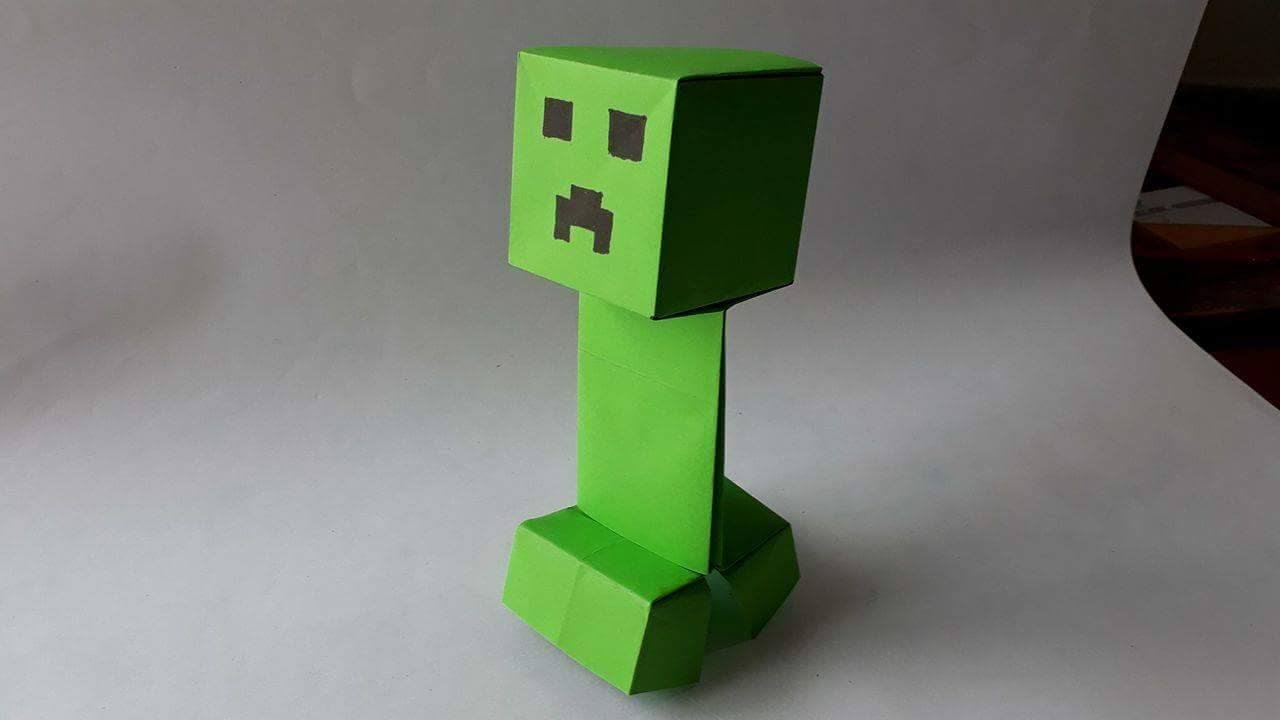 How To Fold An Easy Origami Minecraft Creeper With Ki - vrogue.co