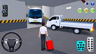 Pickup Truck vs Express Bus Stuck in Parking Garage! 🚚🚌😱 | 3D Driving Class Gameplay 2026  screenshot 1