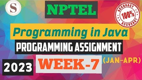 Programming in Java|| WEEK-7 Programming assignment Answers 2023||NPTEL||#SKumarEdu