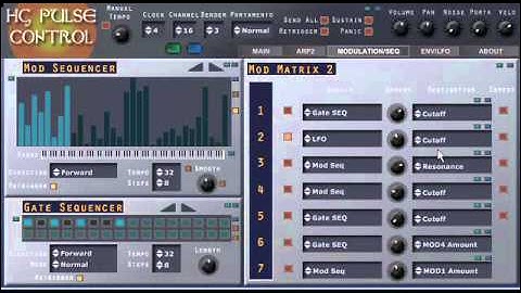 HG Pulse Control VSTi - Demonstating Sequencer and LFO3