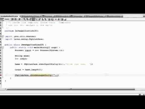 JAVA Programming Tutorial Option Panes part 1