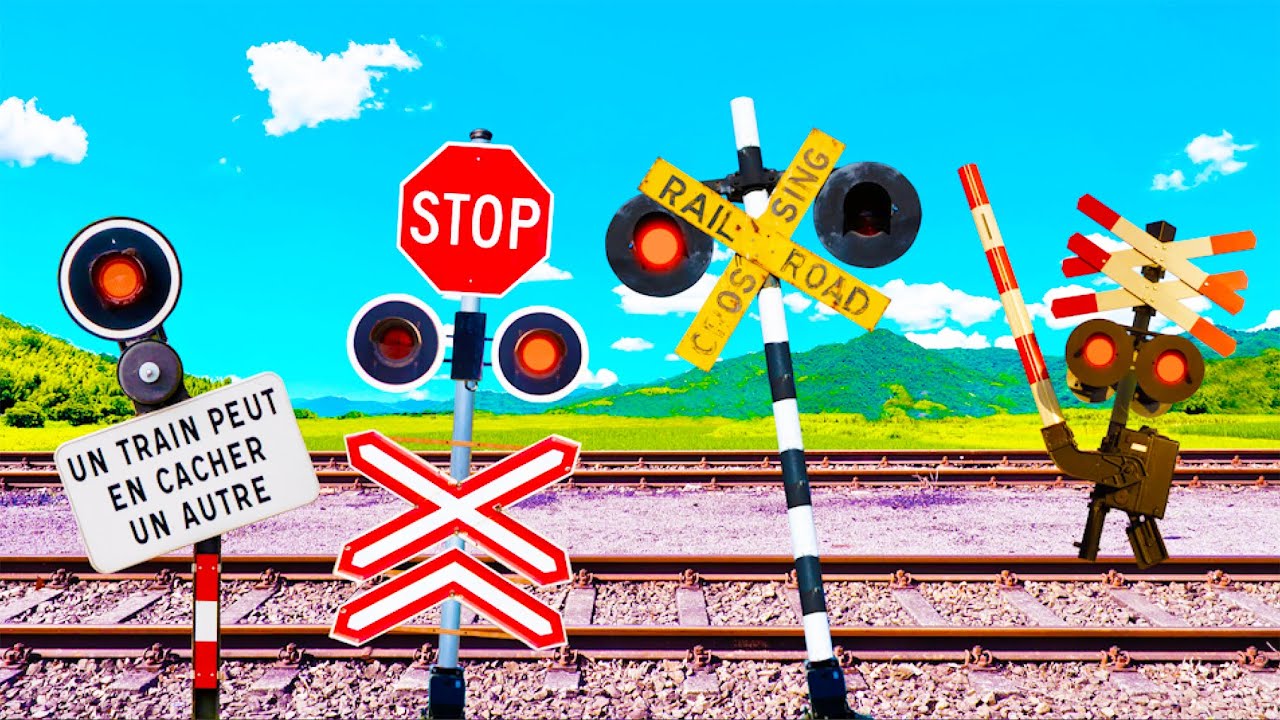 ⁣【踏切アニメ】何をしても反応がないふみきりカンカン😂😂😂Railroad crossing that does not respond to anything!!