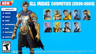 Evolution of ALL Midas Skins and Cosmetics Fortnite (2020-2024)