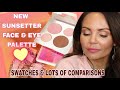 NEW BECCA SUNSETTER FACE PALETTE REVIEW | SWATCHES &  LOTS OF COMPARISON