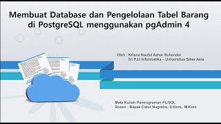 Pembuatan dan Pengelolaan Database gudang pada PostgreSQL — UTS Pemrograman PL/SQL