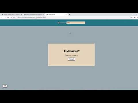 Simple Typing Game In JavaScript With Source Code | Source Code & Projects