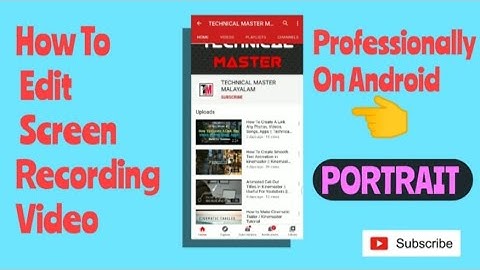 How To Edit Portrait Screen Recording  Video Professionally on Android  || Kinemaster Tutorial.