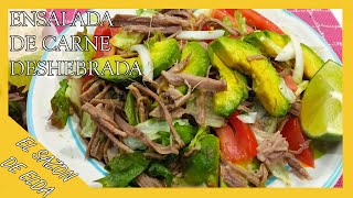 Ensalada de carne deshebrada !rico y nutritivo!