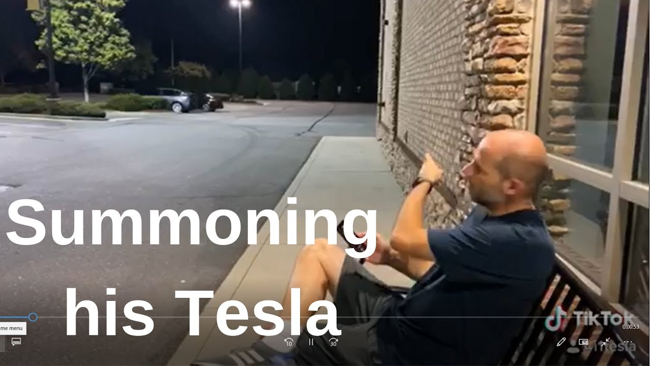 He Summons His Tesla From Far Away Using Model X Smart Summon Youtube