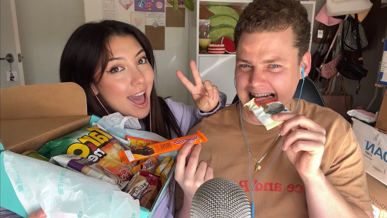ASMR Trying Indonesian treats with my boyfriend!! 🇮🇩 ~international food test!!~ | Whispered