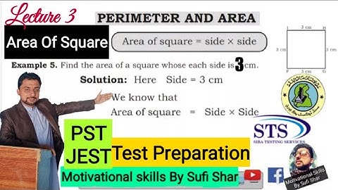 Perimeter and Area | lec 3 | PST JEST Test Preparation | Maths class6