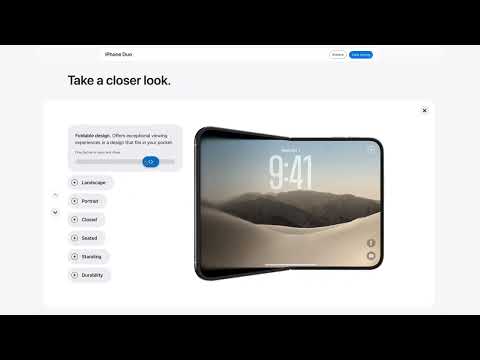 playing with this iPhone Duo folding slider on the Apple website