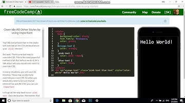 Override All Other Styles by using Important   Free Code Camp