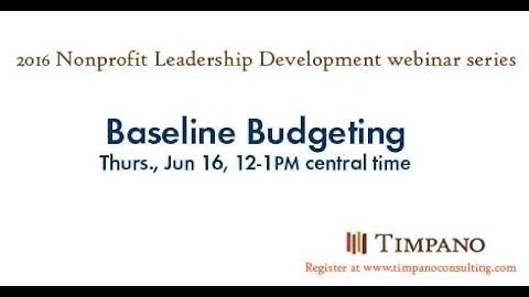 Baseline Budgeting