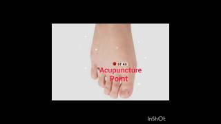ST 43 Acupuncture Point Location.