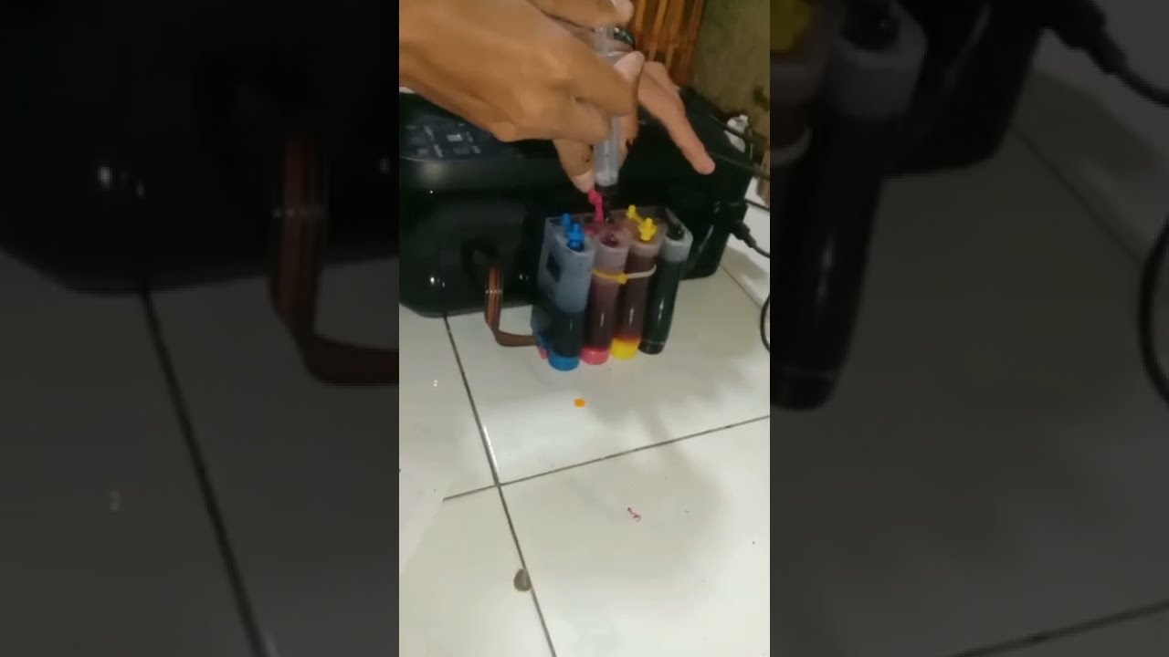 cara mengisi tinta printer mp287 menggunakan tinta ori