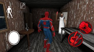 Playing as SpiderMan in Granny's Old House | Sewer Escape Mod