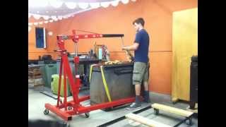 How to move a Vandercook letterpress, in time lapse.
