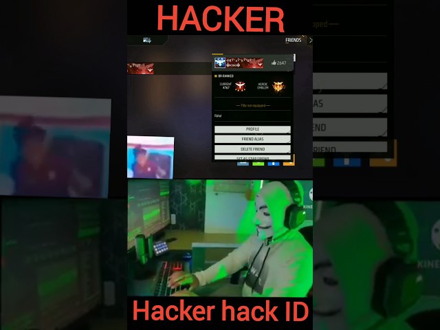 Hacker hack ID hacker song 😭#shorts #freefire #short class=
