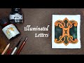 Illuminated Medieval Letter "I" // developing more calligraphy projects