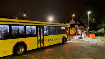 Yankee Line: MBTA Red Line Subway Shuttle Buses Leaving North Quincy Station (Late Eve) (08/25/2023)