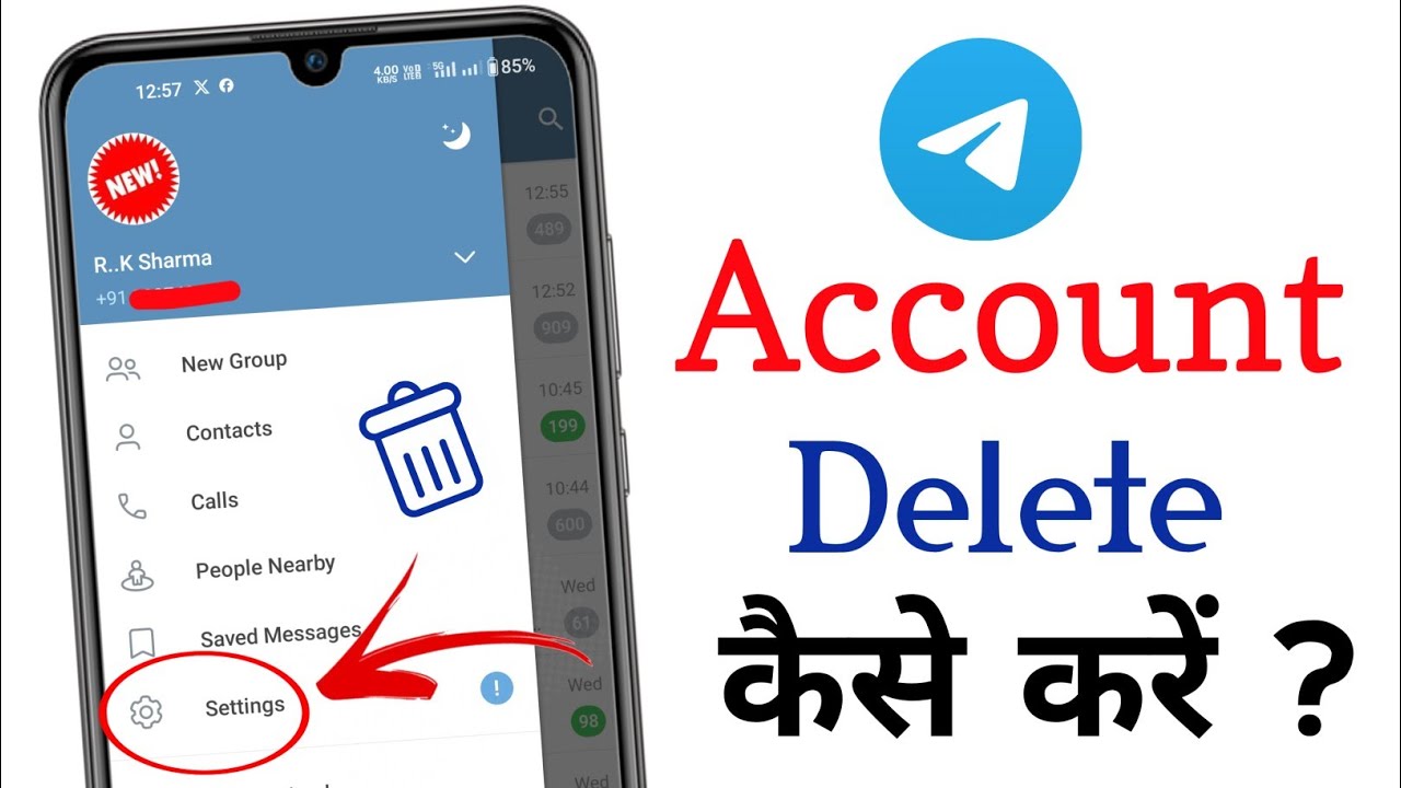 Telegram Account Delete Kaise Kare || How to delete telegram account ...