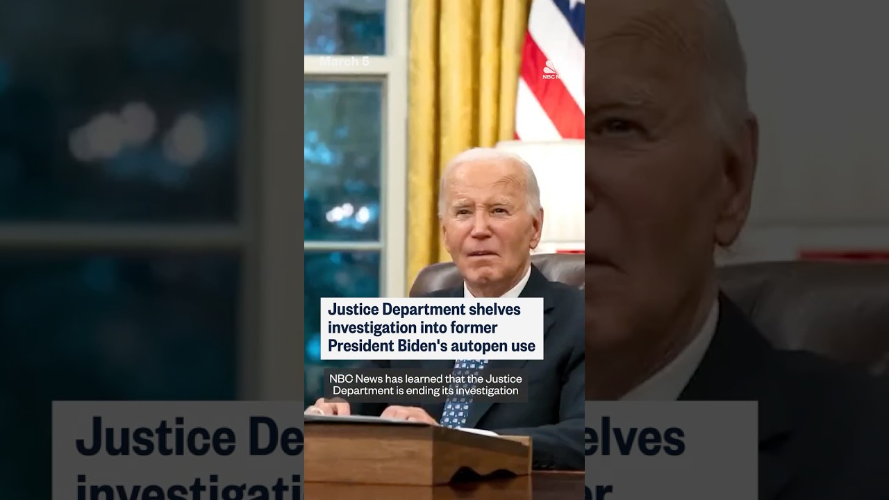 Justice Department shelves investigation into former President Biden’s autopen use